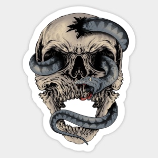 Skull Snake Sticker